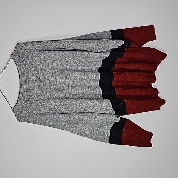 Warehouse One 3x gray striped long sleeve sweater - Picture 5 of 7